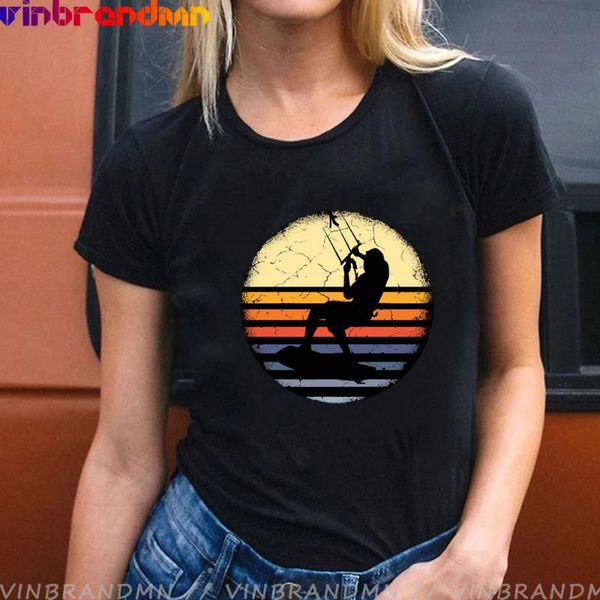 kite surfing shirt vintage retro surfer women's summer sports cotton female funny print tee shirts femme t-shirt, White
kite surfing shirt vintage retro surfer women's summer sports cotton female funny print tee shirts femme t-shirt, White