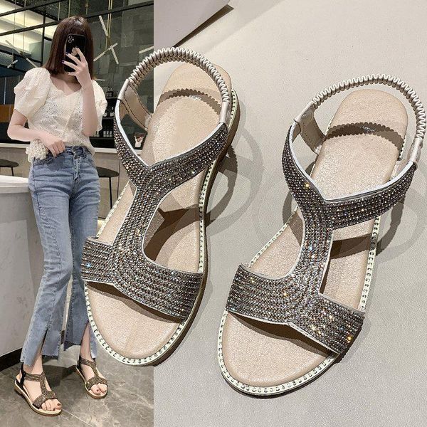 sandals luxury design women bohemian elastic band bottom women's rhinestones plus size female sandalias mujer, Black
sandals luxury design women bohemian elastic band bottom women's rhinestones plus size female sandalias mujer, Black