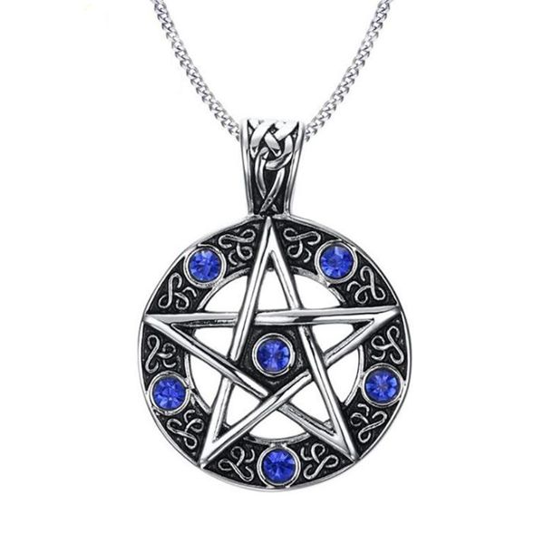 chains stainless steel blue stone magic rune round pendant necklace gothic punk rock jewelry gift for him with chain, Silver
chains stainless steel blue stone magic rune round pendant necklace gothic punk rock jewelry gift for him with chain, Silver