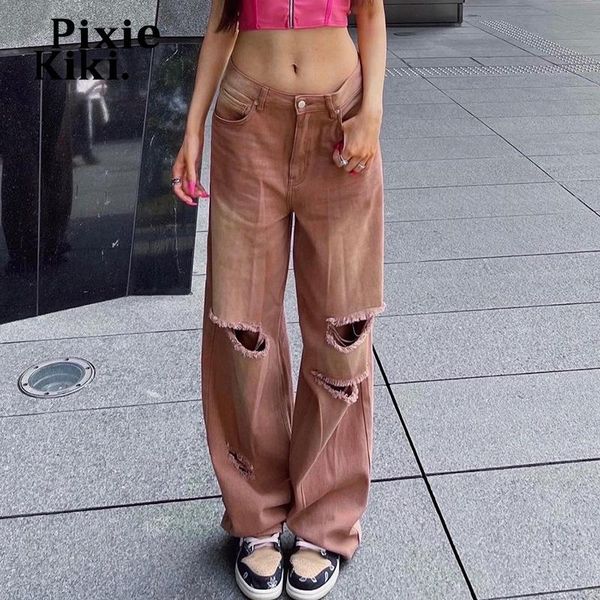 women's jeans pixiekiki streetwear ripped baggy y2k vintage clothes denim trousers grunge brown pants boyfriend for women p84-da52, Blue
women's jeans pixiekiki streetwear ripped baggy y2k vintage clothes denim trousers grunge brown pants boyfriend for women p84-da52, Blue