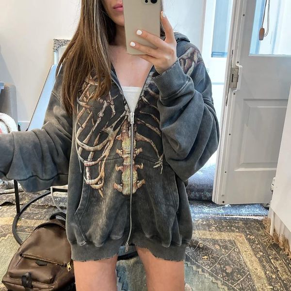 women's jackets zip up hooded sweatshirt rhinestone skeleton loose pullover hoodie 90s streetwear outerwear jacket, Black;brown
women's jackets zip up hooded sweatshirt rhinestone skeleton loose pullover hoodie 90s streetwear outerwear jacket, Black;brown