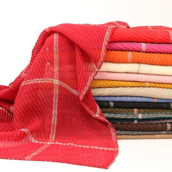 scarves wrinkle plaid viscose hijab scarf shawls pleat drape muslim wrap headband 16 color scarves/scarf 200*90cm, Blue;gray
scarves wrinkle plaid viscose hijab scarf shawls pleat drape muslim wrap headband 16 color scarves/scarf 200*90cm, Blue;gray