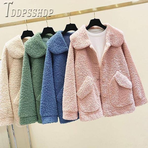 thick imitation lambswool women coat autumn winter korean loose female jacket women's jackets, Black;brown
thick imitation lambswool women coat autumn winter korean loose female jacket women's jackets, Black;brown
