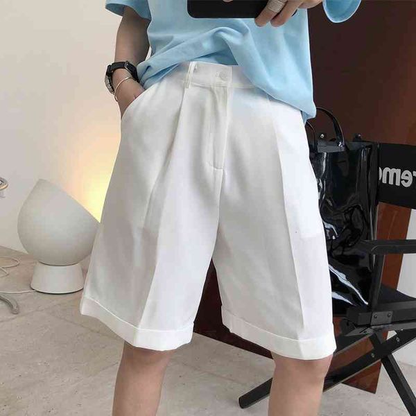 women's shorts women high waist pirate cuffed loose casual bermuda ok4a, White;black
women's shorts women high waist pirate cuffed loose casual bermuda ok4a, White;black