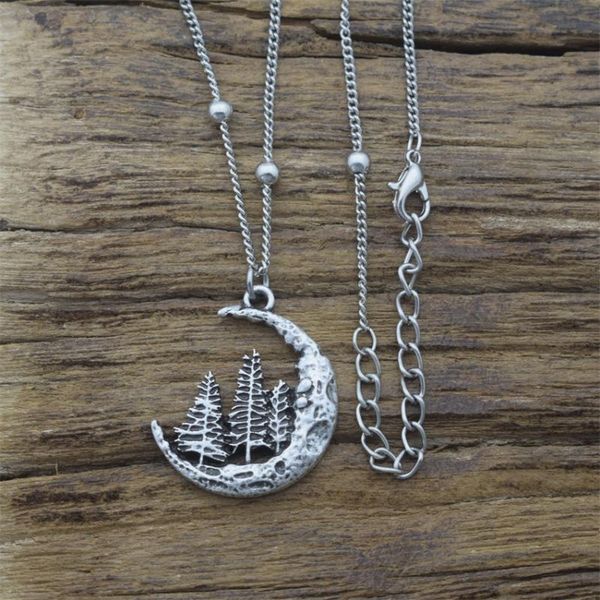 pendant necklaces 12pcs fashion crescent moon forest pine tree necklace christmas jewelry gift for men women, Silver
pendant necklaces 12pcs fashion crescent moon forest pine tree necklace christmas jewelry gift for men women, Silver