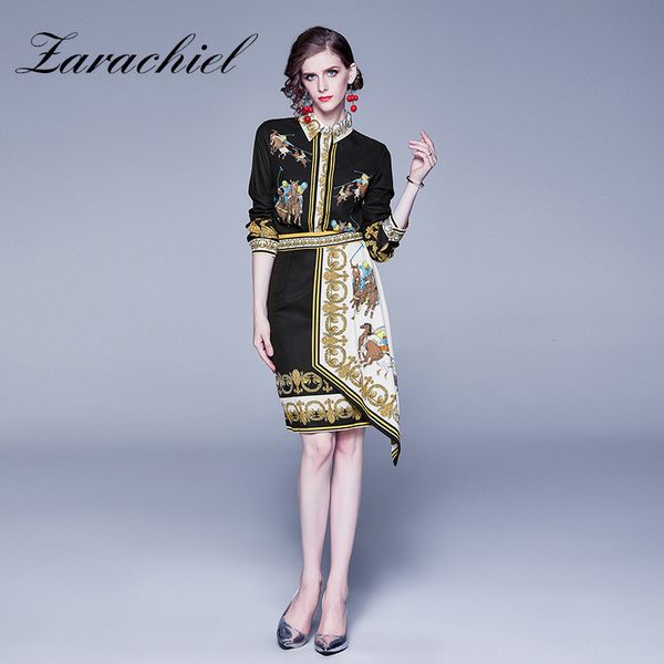 fashion runway autumn casual suit women's long sleeve vintage printed shirt and patchwork irregular skirt lady two pieces set 210416, White
fashion runway autumn casual suit women's long sleeve vintage printed shirt and patchwork irregular skirt lady two pieces set 210416, White