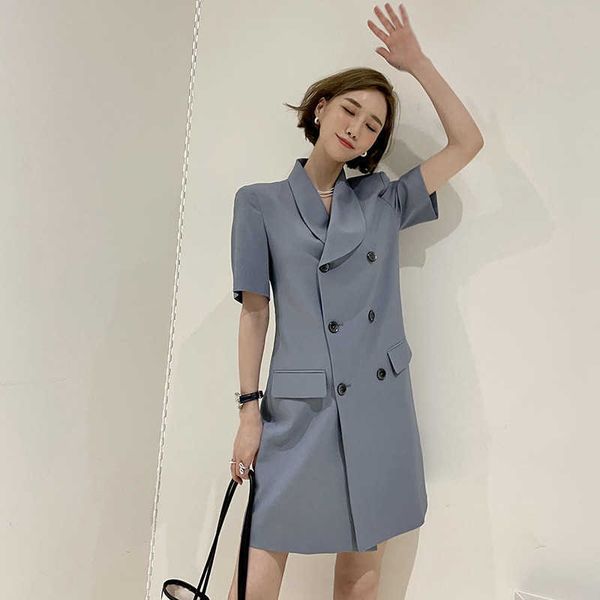 2021 summer korea east gate simple temperament double breasted short sleeve suit drs, Black;gray
2021 summer korea east gate simple temperament double breasted short sleeve suit drs, Black;gray