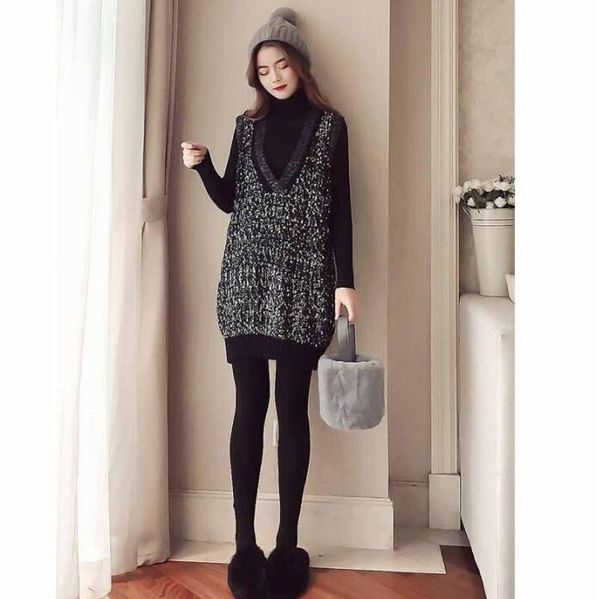 fashion women knit dress sleevelesss casual vest dresses female vestido 2021 wool loose spring autumn women's two piece pants, White
fashion women knit dress sleevelesss casual vest dresses female vestido 2021 wool loose spring autumn women's two piece pants, White