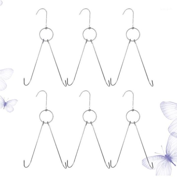 hooks & rails 6pcs practical drying stainless steel shaped hanger with double bbq grill hanging rack for bacon hams1
hooks & rails 6pcs practical drying stainless steel shaped hanger with double bbq grill hanging rack for bacon hams1
