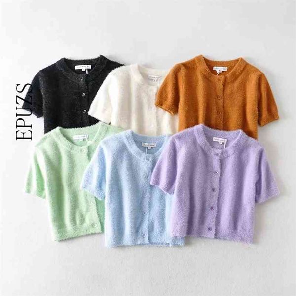 sweater women cardigan short sleeve streetwear korean knittted sweaters elegant white cardigans black summer shirt 210521, White;black
sweater women cardigan short sleeve streetwear korean knittted sweaters elegant white cardigans black summer shirt 210521, White;black
