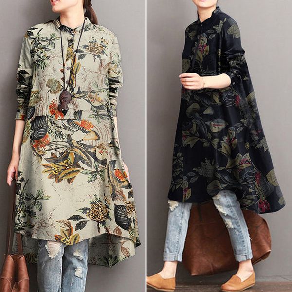 2021 zanzea autumn womens floral blouses elegant shirt vestidos casual long sleeve long female printed tunic plus size 5xl, White
2021 zanzea autumn womens floral blouses elegant shirt vestidos casual long sleeve long female printed tunic plus size 5xl, White