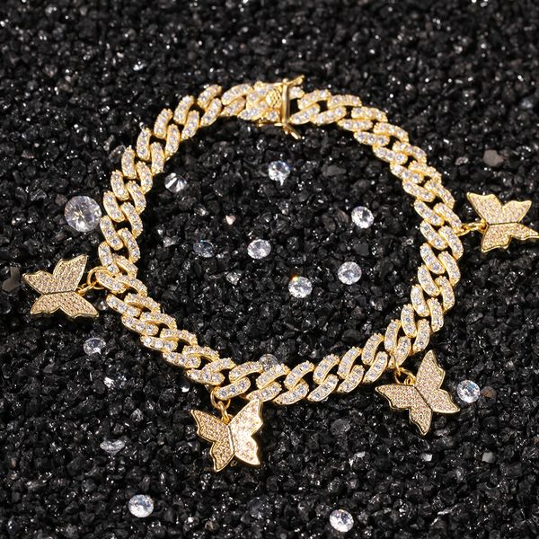 new fashion charm 9mm cuban bracelet with butterfly mini ankle pink cz punk miami link bling hip hop jewelry gift for women and men, Golden;silver
new fashion charm 9mm cuban bracelet with butterfly mini ankle pink cz punk miami link bling hip hop jewelry gift for women and men, Golden;silver