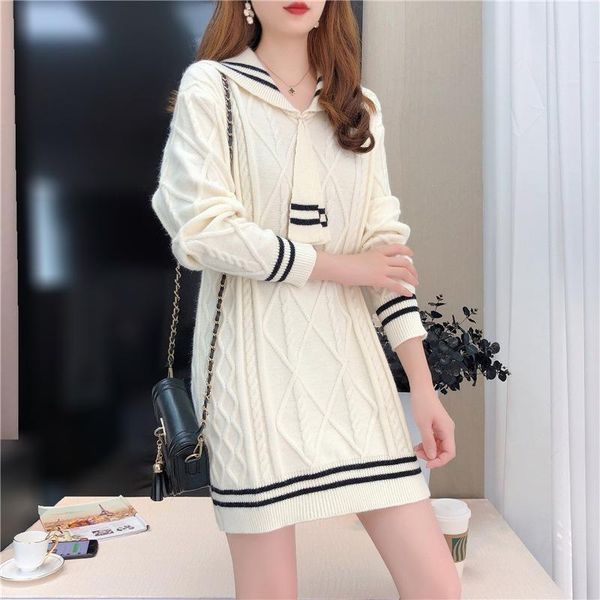 white knitted dress women loose sweater women's outer wear long sleeve v-neck sections girls short student clothing casual dresses, Black;gray
white knitted dress women loose sweater women's outer wear long sleeve v-neck sections girls short student clothing casual dresses, Black;gray