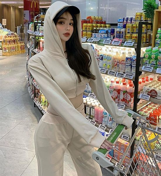 women's two piece pants women casual set solid zipper long sleeve crop 2021 spring autumn elegant sets fashion outfit, White
women's two piece pants women casual set solid zipper long sleeve crop 2021 spring autumn elegant sets fashion outfit, White