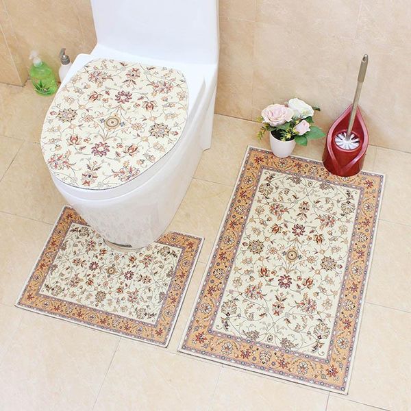 bath mats 3pcs/set european-style anti-slip toilet set absorbent bathroom carpet pedestal rug lid cover
bath mats 3pcs/set european-style anti-slip toilet set absorbent bathroom carpet pedestal rug lid cover