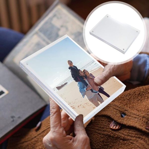 frames 1pc home picture frame magnetic po holder simple transparent