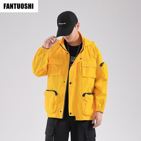 men's windbreaker jacket solid hooded with side pocket jackets for men spring autumn casual hoodies high-quality, Black;brown
men's windbreaker jacket solid hooded with side pocket jackets for men spring autumn casual hoodies high-quality, Black;brown