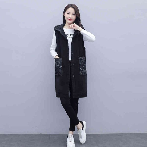 women's vests spring mid-length plus size print denim waistcoat ladies hooded casual sleeveless jacket women vintage loose jean v, Black;white
women's vests spring mid-length plus size print denim waistcoat ladies hooded casual sleeveless jacket women vintage loose jean v, Black;white