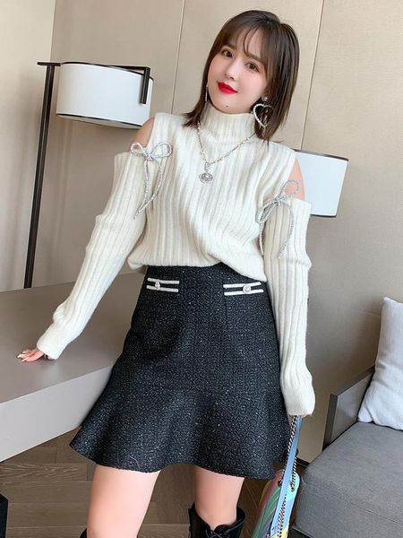 women's tracksuits tweed, high waist, thin, symmetrical pockets, fishtail skirt, fashion autumn and winter style plus sizes large size, Gray
women's tracksuits tweed, high waist, thin, symmetrical pockets, fishtail skirt, fashion autumn and winter style plus sizes large size, Gray
