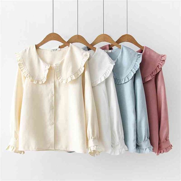 hsa chic women long sleeve peter pan collar solid casual retro sweet button blouses autumn blouse shirt 210417, White
hsa chic women long sleeve peter pan collar solid casual retro sweet button blouses autumn blouse shirt 210417, White