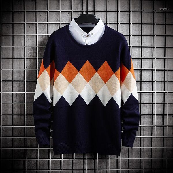 men's sweaters men casual fake two-piece sweater long sleeve fit-knitted loose male pullover argyle pull up 2022 autumn fasion, White;black
men's sweaters men casual fake two-piece sweater long sleeve fit-knitted loose male pullover argyle pull up 2022 autumn fasion, White;black