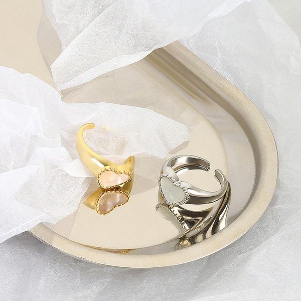 cluster rings original design s925 sterling silver temperament shell heart-shaped open for women party & birthday diy fine jewelry gifts, Golden;silver
cluster rings original design s925 sterling silver temperament shell heart-shaped open for women party & birthday diy fine jewelry gifts, Golden;silver
