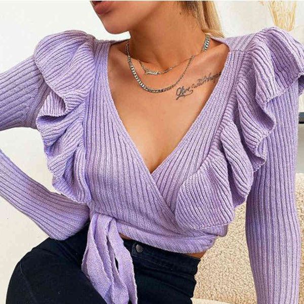 women's jackets babados de malha rendas até camisola feminina profundo com decote em v manga longa feminino curto blusas inverno corean, Black;brown
women's jackets babados de malha rendas até camisola feminina profundo com decote em v manga longa feminino curto blusas inverno corean, Black;brown