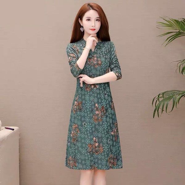 casual dresses women's spring summer style dress long sleeve o-neck printed slim temperament ss1484, Black;gray
casual dresses women's spring summer style dress long sleeve o-neck printed slim temperament ss1484, Black;gray