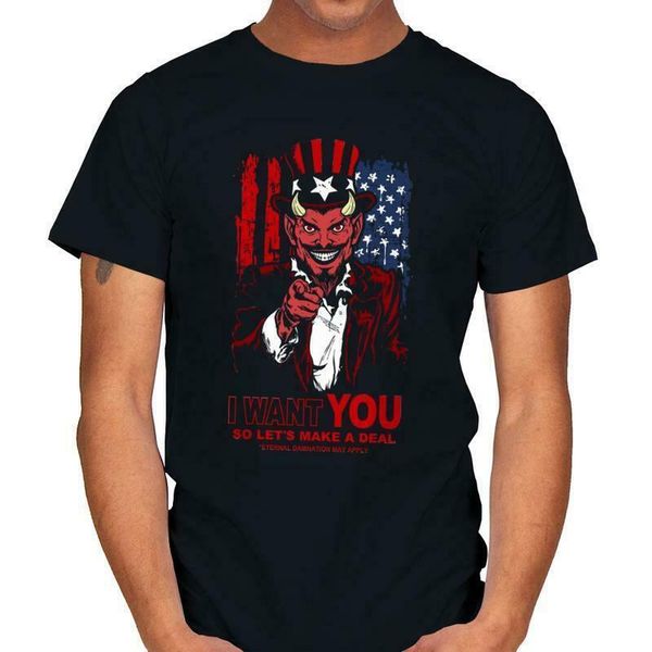 satan make a deal demon hell uncle sam scary ghost halloween horror black tshirt, White;black
satan make a deal demon hell uncle sam scary ghost halloween horror black tshirt, White;black