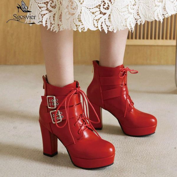 boots sgesvier sweet ladies ankle cross tied zipper women shoes platform belt buckle square high-heel short size 32-48, Black
boots sgesvier sweet ladies ankle cross tied zipper women shoes platform belt buckle square high-heel short size 32-48, Black