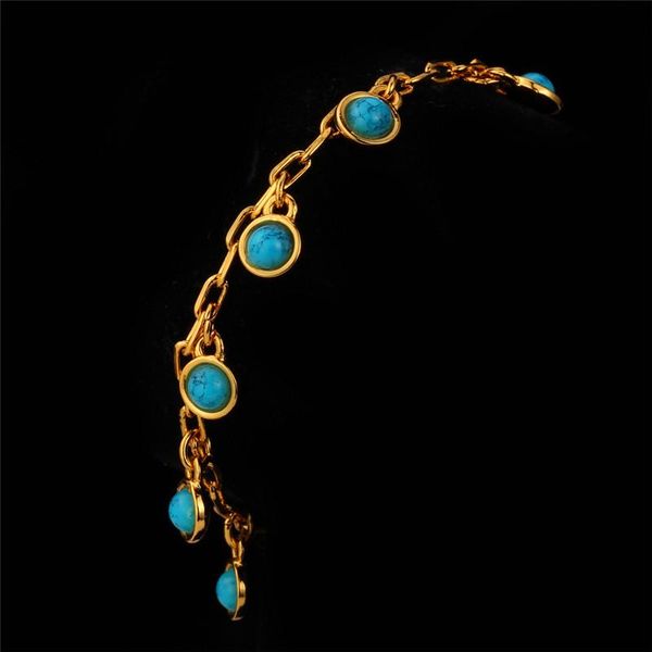 charm bracelets natural turkey stone yellow gold color cute beautiful bracelet fashion jewelry gift for women mgc h746, Golden;silver
charm bracelets natural turkey stone yellow gold color cute beautiful bracelet fashion jewelry gift for women mgc h746, Golden;silver