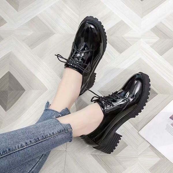 spring brogues oxford shoes for women solid leather casual shoes woman flats lace up thick bottom plus size platform shoes a3t68, Black
spring brogues oxford shoes for women solid leather casual shoes woman flats lace up thick bottom plus size platform shoes a3t68, Black