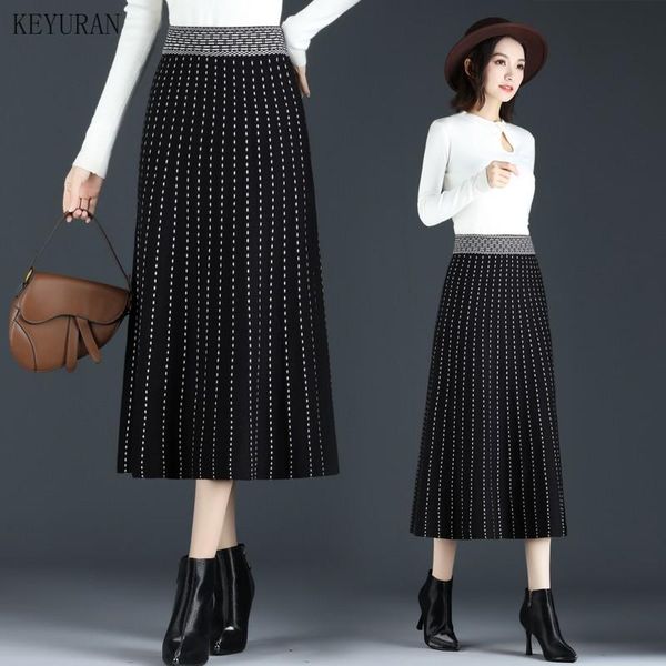 women's skirt striped jacquard knitted women black high waist midi autumn winter thick warm a line pleated skirts vintage
women's skirt striped jacquard knitted women black high waist midi autumn winter thick warm a line pleated skirts vintage