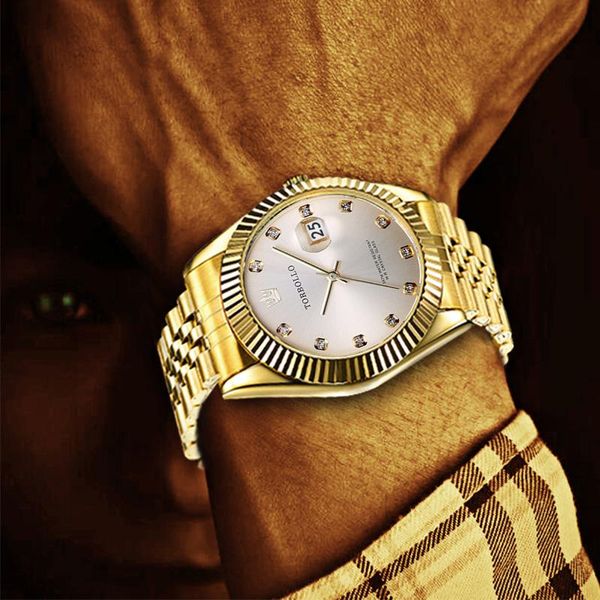 wristwatches torbollo brand quartz watch men gold date steel band 3atm waterproof mens wrist relogio masculino, Slivery;brown
wristwatches torbollo brand quartz watch men gold date steel band 3atm waterproof mens wrist relogio masculino, Slivery;brown