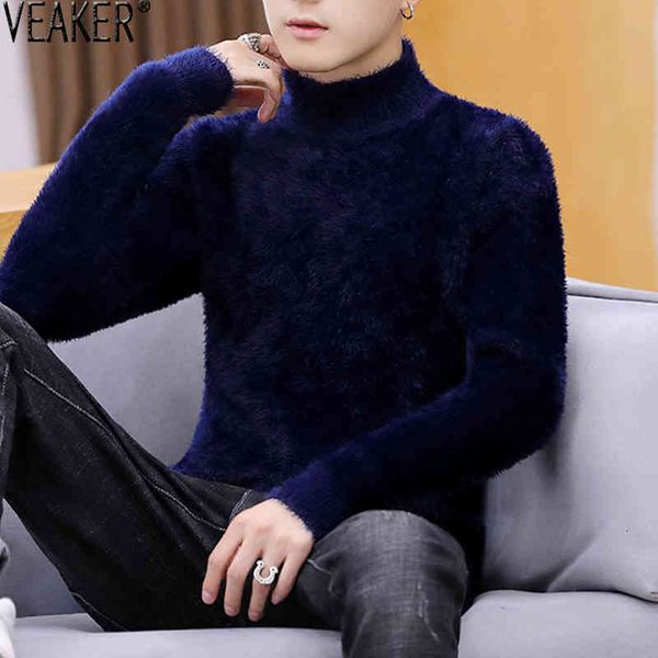2021 autumn winter new men's soft turtleneck pullovers male long sve solid color slim fit warm fur sweater, Black
2021 autumn winter new men's soft turtleneck pullovers male long sve solid color slim fit warm fur sweater, Black
