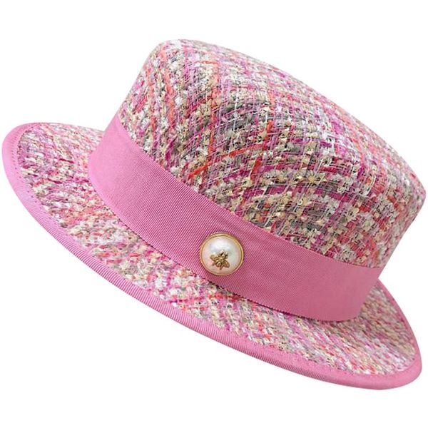 wide brim hats flat hat pink ladies style pearl jacquard tweed female autumn and winter fashion trendy wild, Blue;gray
wide brim hats flat hat pink ladies style pearl jacquard tweed female autumn and winter fashion trendy wild, Blue;gray