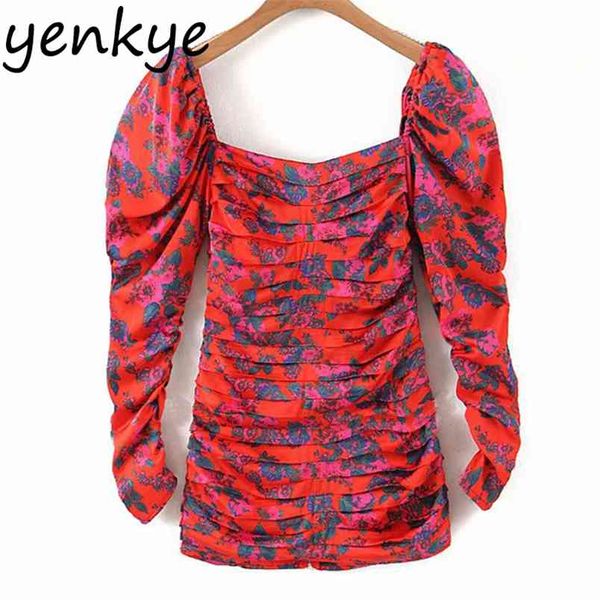 club dress women floral print draped bodycon mini romantic lady long sleeve square neck summer chiffon es 210514, Black;gray
club dress women floral print draped bodycon mini romantic lady long sleeve square neck summer chiffon es 210514, Black;gray