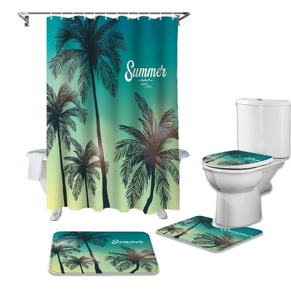 shower curtains summer green tropical plant coconut tree curtain sets non-slip rugs toilet lid cover and bath mat bathroom set
shower curtains summer green tropical plant coconut tree curtain sets non-slip rugs toilet lid cover and bath mat bathroom set