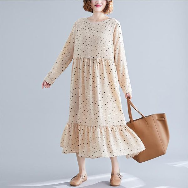 casual dresses big size spring summer women fashion elegant dots ladies female plus large long sleeve chiffon ruffles dress, Black;gray
casual dresses big size spring summer women fashion elegant dots ladies female plus large long sleeve chiffon ruffles dress, Black;gray