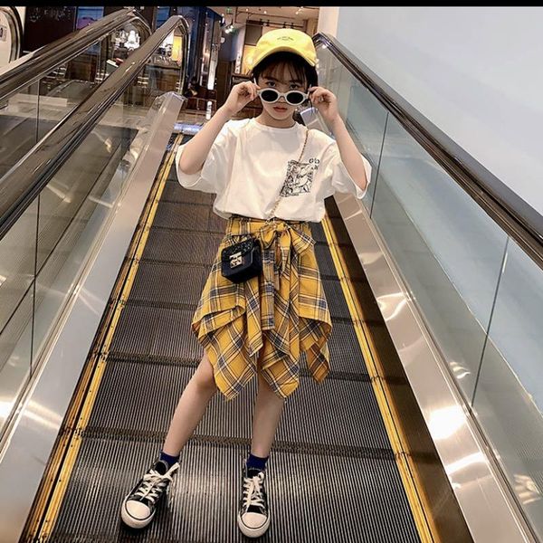 girls summer suit skirt 2021 plaid children's clothes 3-13 years old bow knee-length skirts two pieces, Blue
girls summer suit skirt 2021 plaid children's clothes 3-13 years old bow knee-length skirts two pieces, Blue