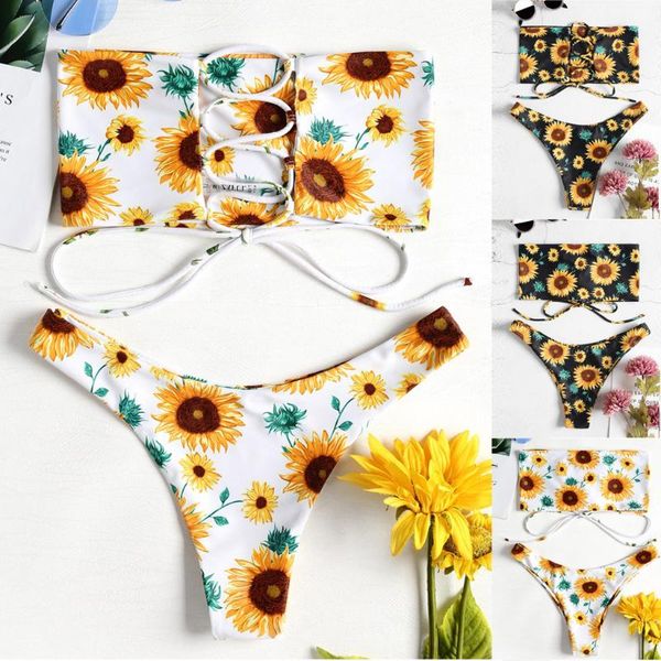 bikinis women summer fashion bathing suit sunfloral printed beach bikini push up swimming for mujer 2021 women's swimwear, White;black
bikinis women summer fashion bathing suit sunfloral printed beach bikini push up swimming for mujer 2021 women's swimwear, White;black
