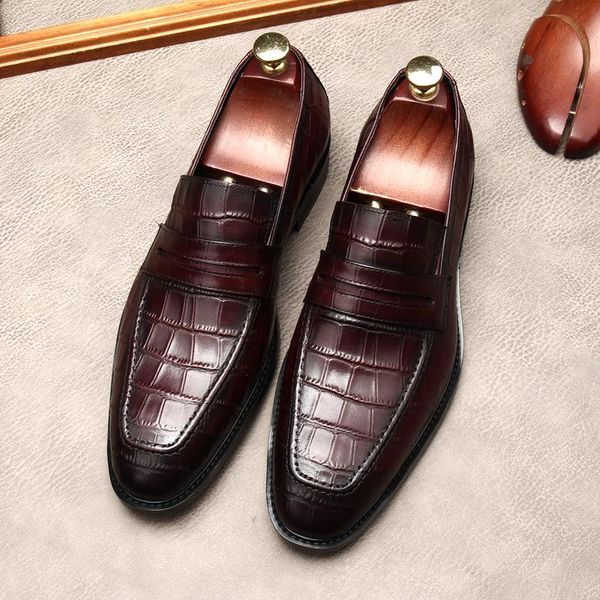 genuine leather shoes men crocodile pattern fashion business oxford for suit wedding dress party g305, Black
genuine leather shoes men crocodile pattern fashion business oxford for suit wedding dress party g305, Black