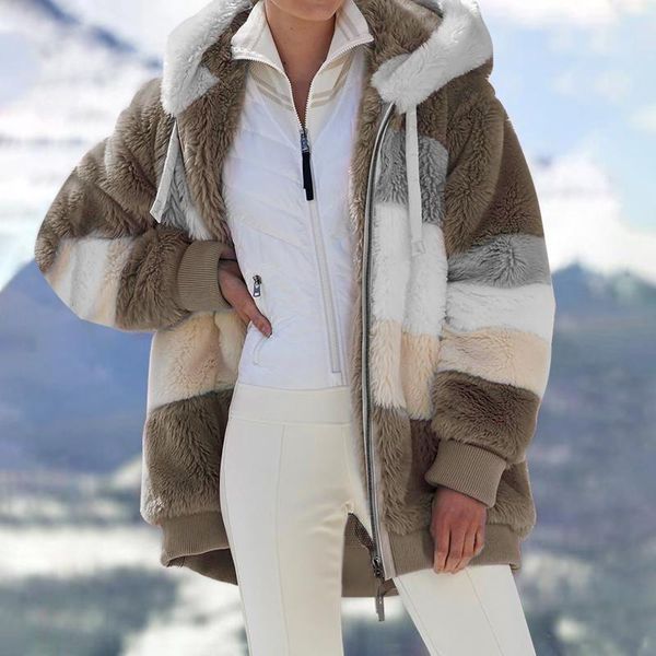 women's fur & faux winter women coat luxury long loose hooded overcoat thick warm female long-sleeve plush coats, Black
women's fur & faux winter women coat luxury long loose hooded overcoat thick warm female long-sleeve plush coats, Black