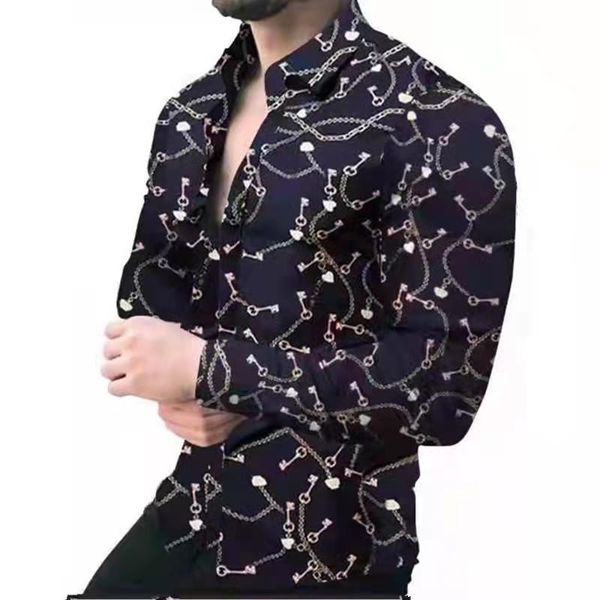 men's casual shirts 2021 spring autumn digital printing long sleeve men fashion turn-down collar buttoned shirt streetwear, White;black
men's casual shirts 2021 spring autumn digital printing long sleeve men fashion turn-down collar buttoned shirt streetwear, White;black