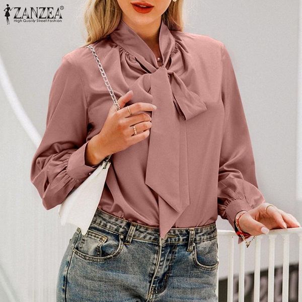 women's blouses & shirts satin 2021 zanzea fashion office lady bandage puff sleeve casual solid stand collar loose oversized blusa, White
women's blouses & shirts satin 2021 zanzea fashion office lady bandage puff sleeve casual solid stand collar loose oversized blusa, White