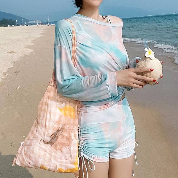 wackdaria rash guard women swimsuit colorful 3 pieces tankini korea surfing suit summer bathing bandage style one-piece suits
wackdaria rash guard women swimsuit colorful 3 pieces tankini korea surfing suit summer bathing bandage style one-piece suits