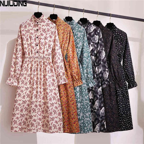women dress autumn spring fashion elastic waist long sleeve vintage floral print a-line dresses casual vestidos 210514, Black;gray
women dress autumn spring fashion elastic waist long sleeve vintage floral print a-line dresses casual vestidos 210514, Black;gray