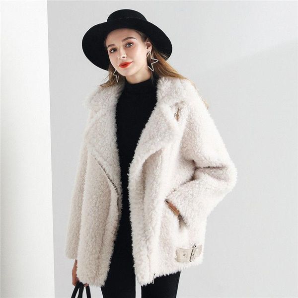 women's fur & faux women winter real wool coat jacket plus size lady fashion genuine coats sheep shearling outwear casaco feminino x843, Black
women's fur & faux women winter real wool coat jacket plus size lady fashion genuine coats sheep shearling outwear casaco feminino x843, Black