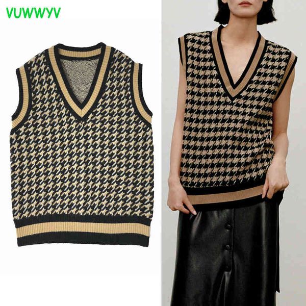 vuwwyv textured weave knit women spring contrast ribbed houndstooth sweater vest femal sleeveless streetwear 210430, Black;white
vuwwyv textured weave knit women spring contrast ribbed houndstooth sweater vest femal sleeveless streetwear 210430, Black;white