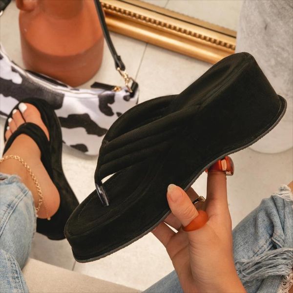 slippers summer outdoor beach trend slipper women thick platform wedge faux suede non slip rubber sole fashion shoes ladies flip flops, Black
slippers summer outdoor beach trend slipper women thick platform wedge faux suede non slip rubber sole fashion shoes ladies flip flops, Black